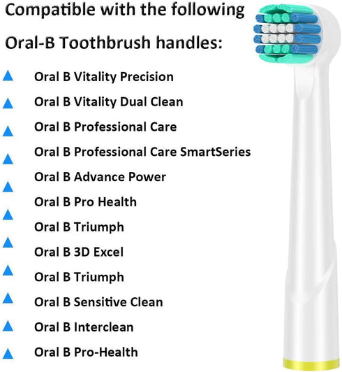 Replacement Heads for Oral B Braun Toothbrushes Electric - 16 Pack Professional Precision & Sensitive Brush Heads