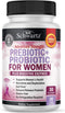 Prebiotics and Probiotics for Women | 30 Count | for Gut, Vaginal and Immune Health Support with Black Cohosh and Red