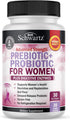 Prebiotics and Probiotics for Women | 30 Count | for Gut, Vaginal and Immune Health Support with Black Cohosh and Red