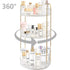 Rotating Makeup Organizer for Vanity 3 Tier, High-Capacity Skincare Clear Make Up Storage Perfume Organizers Cosmetic Dresser Organizer Countertop 360 Spinning (Clear)