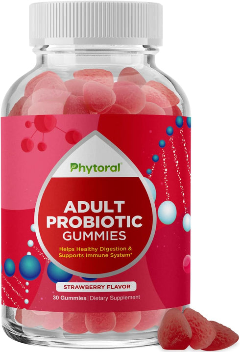 Healthy Gut Probiotic Gummies for Adults - 5 Billion CFU for Gut Health and Immune Support - 60 Gummies