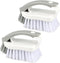 Scrub Brushes for Cleaning - Stiff Bristle Hand Brushes for Shower Shoes Kitchen Floor Carpet (2 Pack)