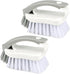 Scrub Brushes for Cleaning - Stiff Bristle Hand Brushes for Shower Shoes Kitchen Floor Carpet (2 Pack)