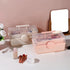 Pink Makeup Storage - Tackle Box for Women with Handle, Portable 3 Layers Makeup Case Organizer for Home.