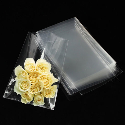 FgfAk 200 Pcs 4x6 Inches Clear Flat Cello/Cellophane Treat Bags for Pastry, Bakery, Cookie, Candy