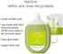 Method Dish Soap Refill, Lime + Sea Salt, 54 Fl Oz, Biodegradable Formula, Tough on Grease, Recyclable Bottle (Pack of