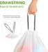 10 Gallon Drawstring Trash Bags, 1 Mil Thick White Garbage Bag, 75 Count for Office Kitchen