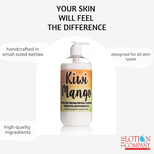 The Lotion Company 24 Hour Skin Therapy Lotion, Full Body Moisturizer, 16 Ounces, Paraben Free, Made in USA, Kiwi Mango