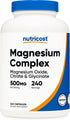 Nutricost Magnesium Complex 500mg, 240 Capsules - Magnesium Oxide, Citrate, Glycinate, Gluten Free