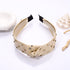 Rhinestone Rattan Headband - Fashion Boho Wide Head Band for Women and Girls Hair Accessories (Offwhite)
