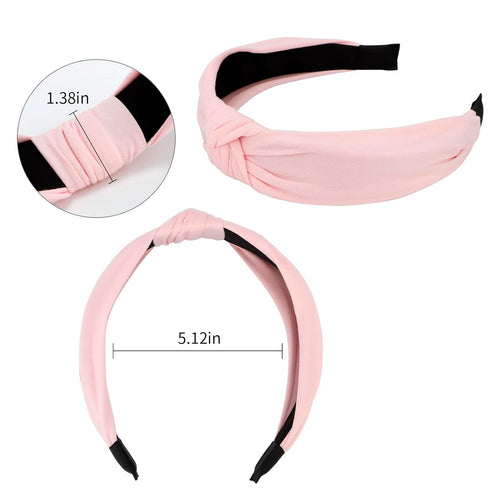 VELSCRUN 12 Pack Colorful Headbands - Non Slip Wide Girls Hair Accessories, Cute Boho Knotted Headbands