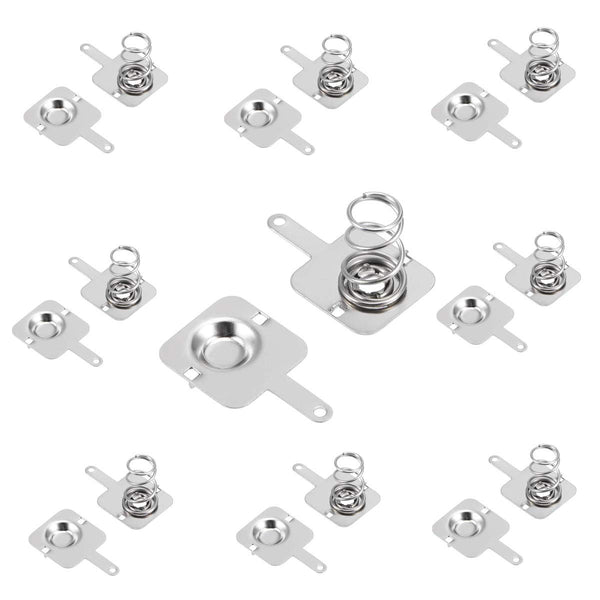 10 Pairs Battery Springs, AAA Battery Negative to Positive Conversion Spring Contact, Nickle Plated 9x9mm