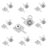 10 Pairs Battery Springs, AAA Battery Negative to Positive Conversion Spring Contact, Nickle Plated 9x9mm