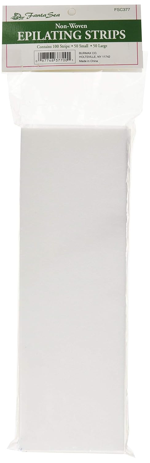 Non Woven Facial and Body Wax Strips, 100 Total, 50 Small, 50 Large