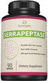 Premium Serrapeptase Enzyme Supplement, Supports Sinus Health, 40,000 SU Per Capsule, 90 Enteric Coated Capsules