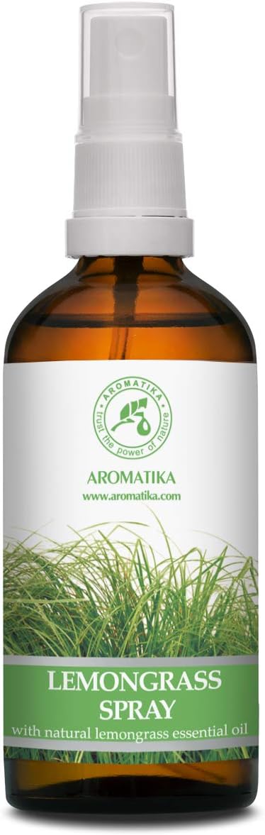 Lemongrass Aromatherapy Spray with Natural Essential Oil 3.4 Fl Oz - Room Mist and Air Freshener