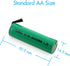 Tenergy 1.2V NiMH 2000mAh Flat Top Rechargeable AA Batteries, 10 Pack