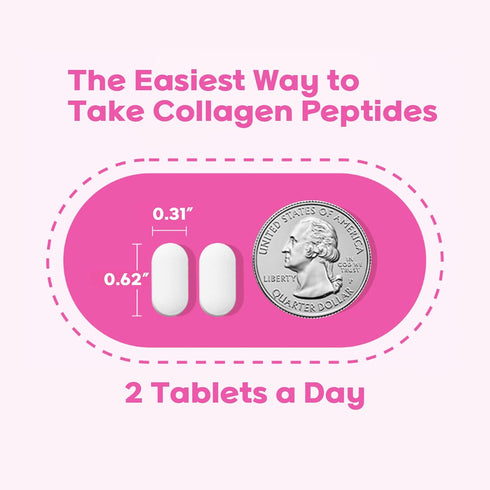 Ever Collagen in&UP Biotin Cell, Low Molecular Marine Fish Collagen Peptides Tablets with Vitamin Supplements