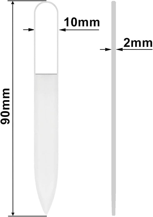 Mont Bleu Small Premium Glass Nail File - Genuine Czech Tempered Glass for Nail Care