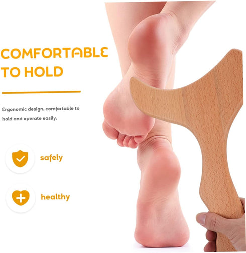 Ipetboom 2Pcs Wooden Gua Sha Boards Smooth Edges Body Massagers for Neck Shoulder Relief and Facial Massage Practical