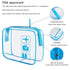 Lermende 2pcs Clear Toiletry Bag TSA Approved Travel Bag for Airport Airline Accessories (Blue, 3 Pack)