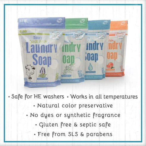 B&N All Natural Daisy's Goat Milk Laundry Soap, Lavender, 30.4 Ounce, 45 Loads