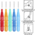 ewinever 50 Count Interdental Brush - Toothpicks Tooth Flossing Head for Oral Dental Hygiene (3 Sizes)