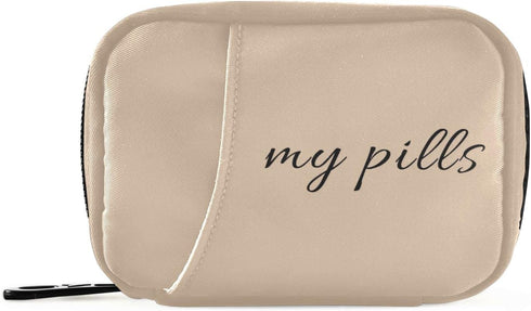 Naanle Text My Pills Pill Box 7 Day Case Bag Travel Organizer with