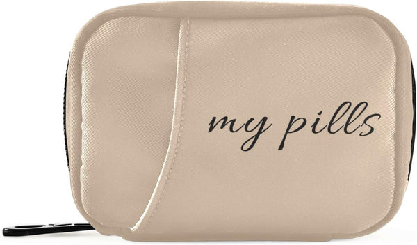 Naanle Text My Pills Pill Box 7 Day Case Bag Travel Organizer with