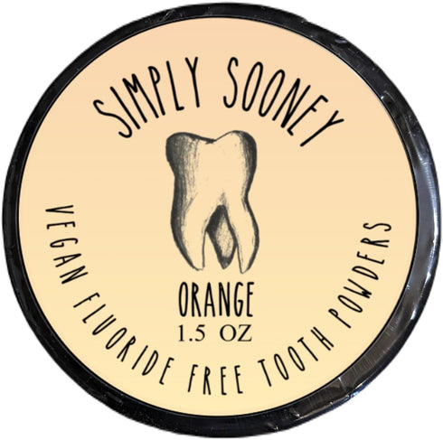Zero Waste Paper Bag Kid Safe Orange Organic Vegan Fluoride Free Remineralizing Tooth Powder - Ships Plastic Free