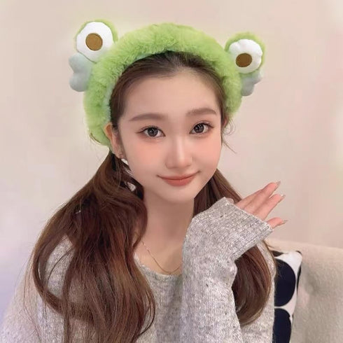 Frog Headband for Women, Cute Animal Makeup Hairband for Washing Face, Lovely Hair Accessories