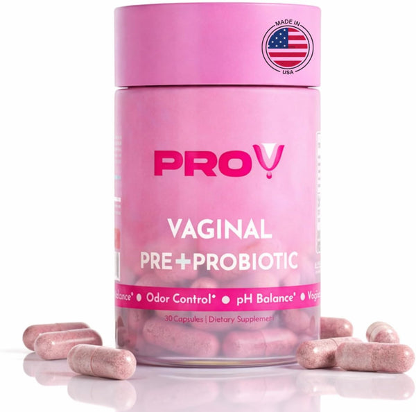 Pro-V Health Co. Pro-V Womens Probiotic with Prebiotics & Cranberry - 4-in-1 Synbiotic for Vaginal