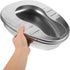 VICASKY Stainless Steel Bed Pan for Elderly Adults Portable Bedpan for Bedridden Patients with Handle Nursing Potty