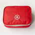 Portable Empty First Aid Bag, Mini Travel Medicine Pouch with Double Zippers for Travel and Home, Red