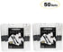 Party Essentials Wrapped Silverware Set, Disposable Pre Rolled Napkin and Cutlery, Forks/Knives Black, 50 Units