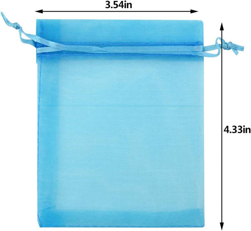 50pcs Organza Bags 3.54''x4.33'' (9x11cm) Satin Drawstring Pouch for Wedding Party Favor Gift, Jewelry, Watch Bags