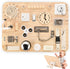 Wooden Busy Board for Toddlers - Montessori Sensory Activity Board for Fine