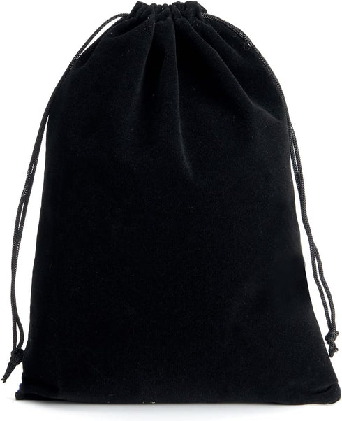 Tendwarm 20 Pcs Black Velvet Bags - 5.9x7.8 Inches Drawstring Candy Jewelry Pouch Bags for Favors