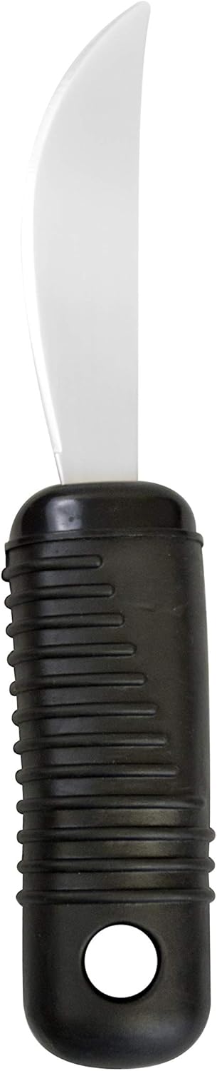 Set Essential Medical Supply Adaptive Utensil with Built Up Handles - Bendable Fork, Spoon, and Rocker Knife with Large