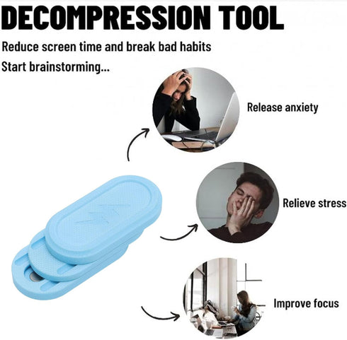 Segrehy 3 Fiberglass Fingertip Slider Toy Layers Push Slider Sensory Haptic Push Card for Office Home Station Sturdy