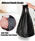 jixik 100 Count Trash Bags, 5 Gallon Garbage Bags with Handles, Unscented Black for Kitchen, Bedroom, Bathroom