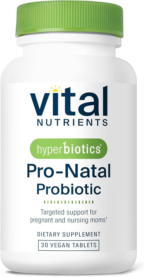 Hyperbiotics Vital Nutrients Pro-Natal Prenatal Probiotics for Women - 30 Tablets, Vegan, Gluten-Free