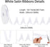 White Ribbon 120 Yards 3/8 Inch Thin White Satin Ribbon Polyester Fabric Ribbon for Gift Wrapping Flower Bouquet Bow Making Wedding Party Birthday Decoration by woric
