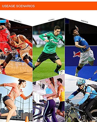 Wei Long Knee Calf Padded Compression Leg Sleeve, Black, Sports Protective Gear for Football, Basketball