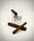 Set of 2 Whisky Cigar Glasses with American Flag in Round Gift Box, Ideal Gift for Whisky Lovers