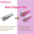 PAFASON Nail Clipper Trimmer Cutter Set - Super Sharp Fingernail & Toenail Clippers with Nail Catcher & File