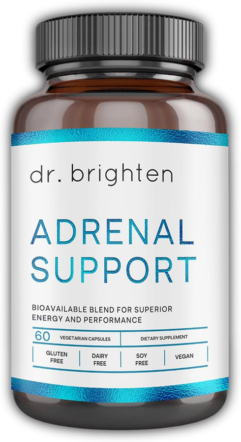 Dr. Brighten Adrenal Support - Dietary Supplement with Ashwagandha for Healthy Energy Levels and Stress Response