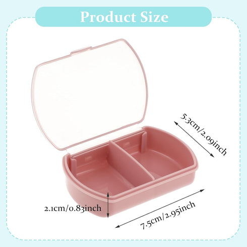 Sibba 2 PCS Pill Organizer Box Case - Waterproof Travel Medicines Container, Cute Fish Oil Holder, Mini Pillbox