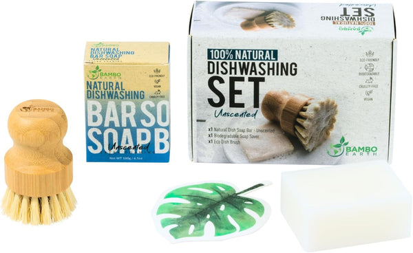 Natural Non-Toxic Dish Washing Block Soap, Vegan Cruelty-Free, Eco-Friendly, Zero Waste Handmade Solid Bar Soaps
