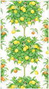 Packs 15 Caspari Citrus Topiaries Paper Guest Towel Napkins in White - Two